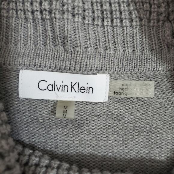 Calvin Klein | Slouchy Cowl Neck Mixed Knit Minibell Sleeve Sweater - Picture 6 of 10